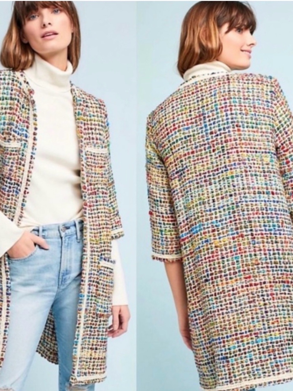 ett:twa Anthropology Tweed Jacket Sz S